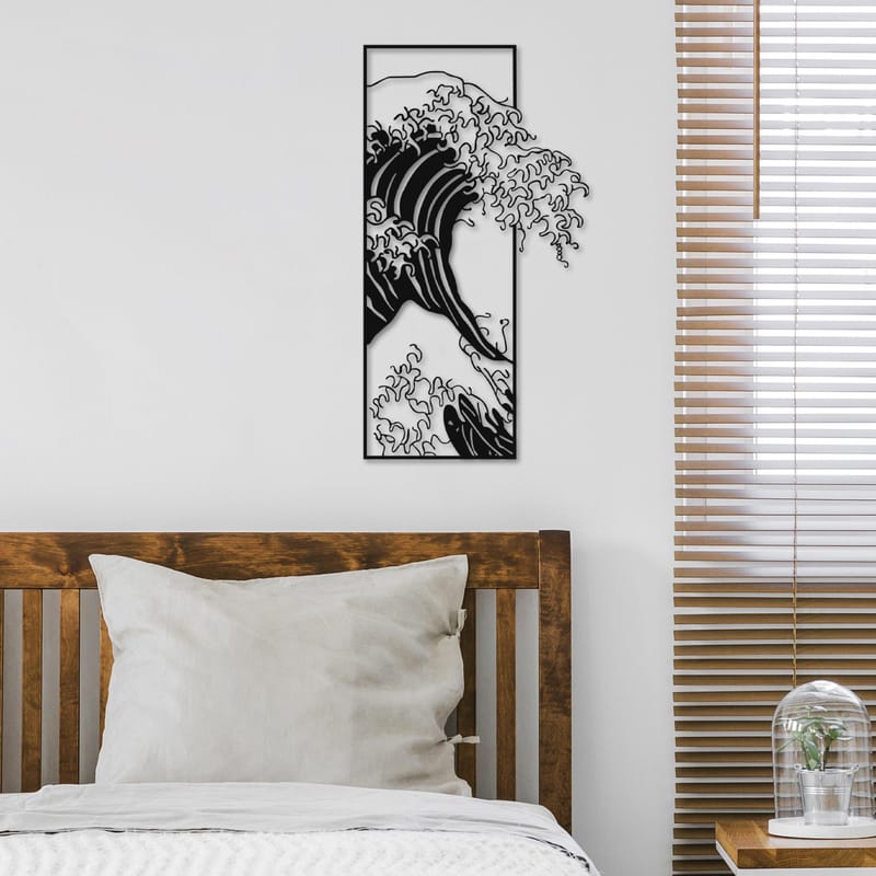 Koristeellinen metallinen seinäkoriste Wallxpert Waves (34 x 62 cm) - Sisustustuotteet - Taulu & taide - Juliste