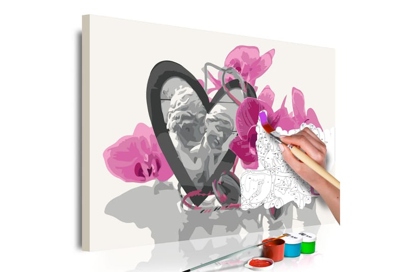 Tee-se-itse Maalaus Angels Heart & Pink Orchid 60x40 cm, Artgeist sp. z o. o.