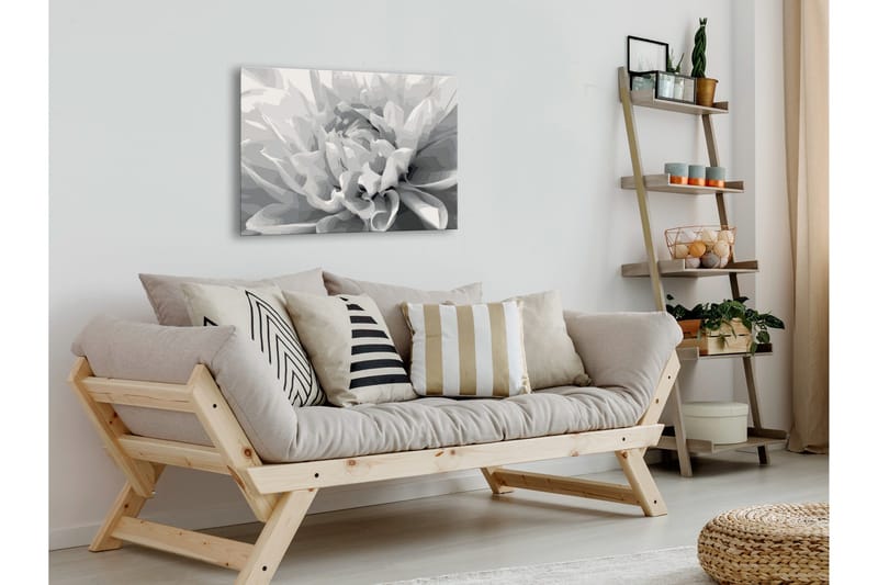 Tee-se-itse Maalaus Black & White Flower 60x40 cm - Artgeist sp. z o. o. - Sisustustuotteet - Taulu & taide - Maalaa itse - Tee se itse -taulu