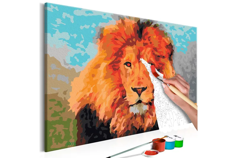 Tee-se-itse Maalaus Lion  60x40 cm, Artgeist sp. z o. o.