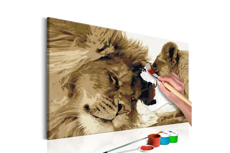 Tee-se-itse Maalaus Lions In Love 60x40 cm, Artgeist sp. z o. o.
