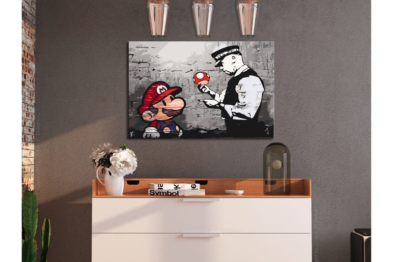 Tee-se-itse Maalaus Mario Banksy 60x40 cm - Artgeist sp. z o. o. - Sisustustuotteet - Taulu & taide - Maalaa itse - Tee se itse -taulu