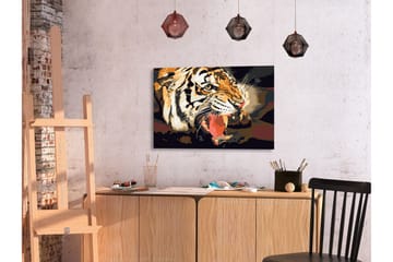 Tee-se-itse Maalaus Tiger Roar 60x40 cm - Artgeist sp. z o. o. - Sisustustuotteet - Taulu & taide - Maalaa itse - Tee se itse -taulu