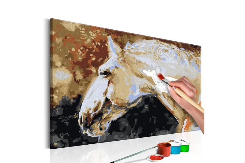 Tee-se-itse Maalaus White Horse 60x40 cm, Artgeist sp. z o. o.