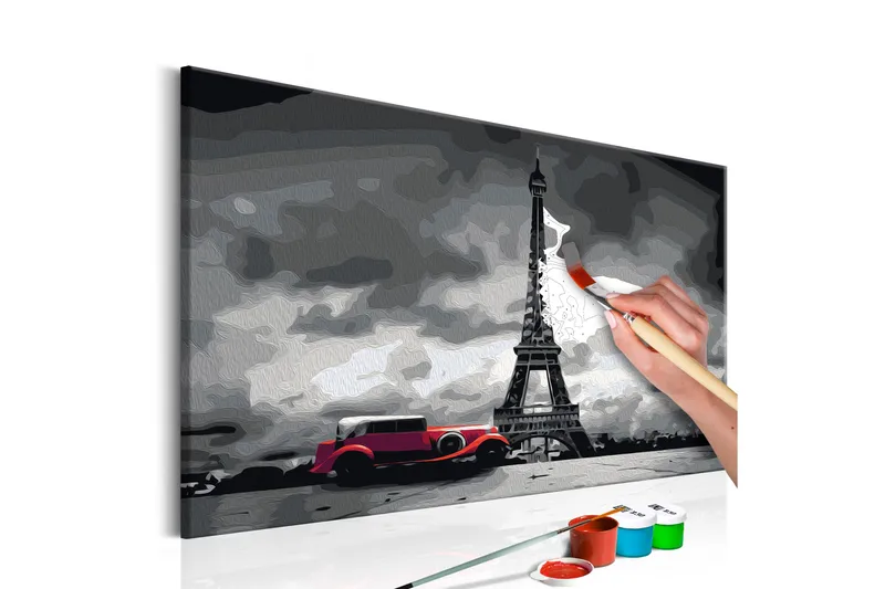 Tee-se-itse Maalaus Paris Red Limousine 60x40 cm, Artgeist sp. z o. o.