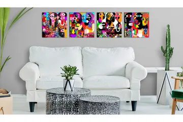 Taulu Abstract Conversations 40x40 - Artgeist sp. z o. o. - Sisustustuotteet - Taulu & taide - Canvas-taulu