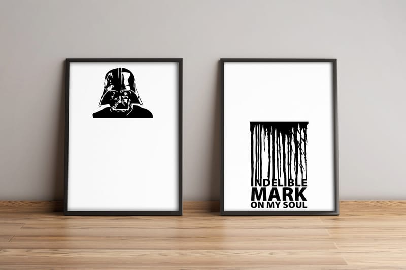 Taulu Abstract kehyksellä 2-pak Monivärinen - 36x51 cm - Sisustustuotteet - Taulu & taide