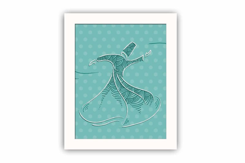 Taulu Abstract kehyksellä Monivärinen - 23,5x28,5 cm - Sisustustuotteet - Taulu & taide