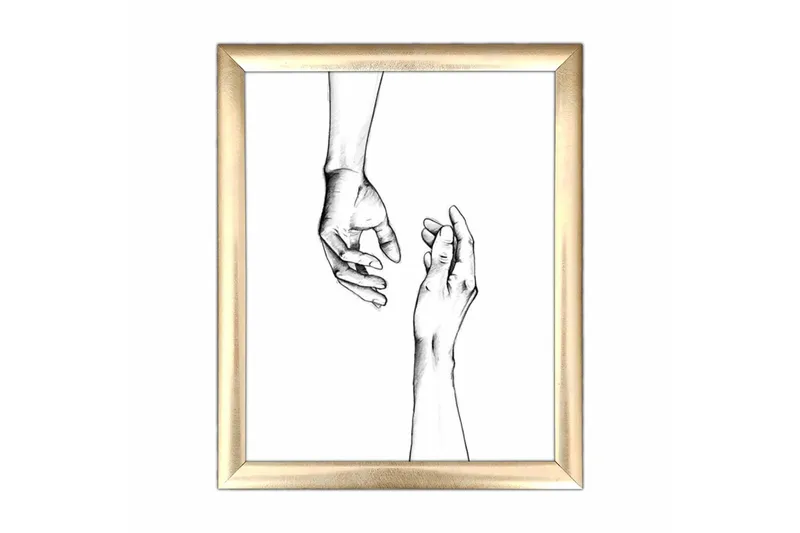 Taulu Abstract kehyksellä Monivärinen - 23,5x28,5 cm - Sisustustuotteet - Taulu & taide