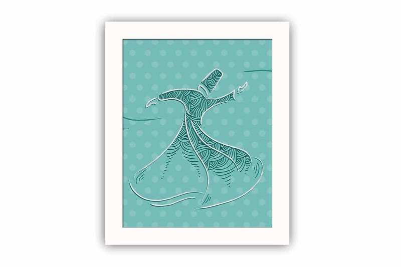 Taulu Abstract kehyksellä Monivärinen, 23,5x28,5 cm