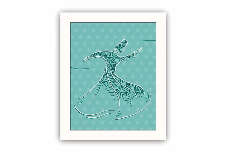 Taulu Abstract kehyksellä Monivärinen, 23,5x28,5 cm