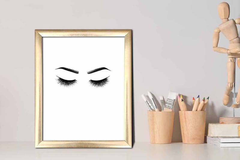 Taulu Abstract kehyksellä Monivärinen - 23,5x28,5 cm - Sisustustuotteet - Taulu & taide