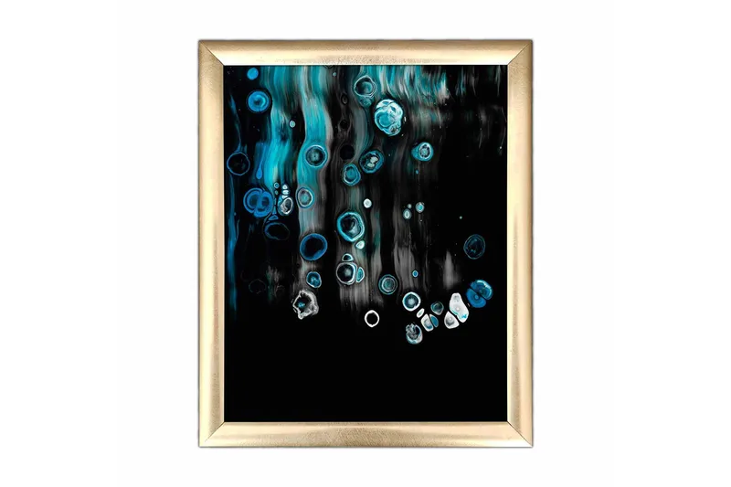 Taulu Abstract kehyksellä Monivärinen, 23,5x28,5 cm