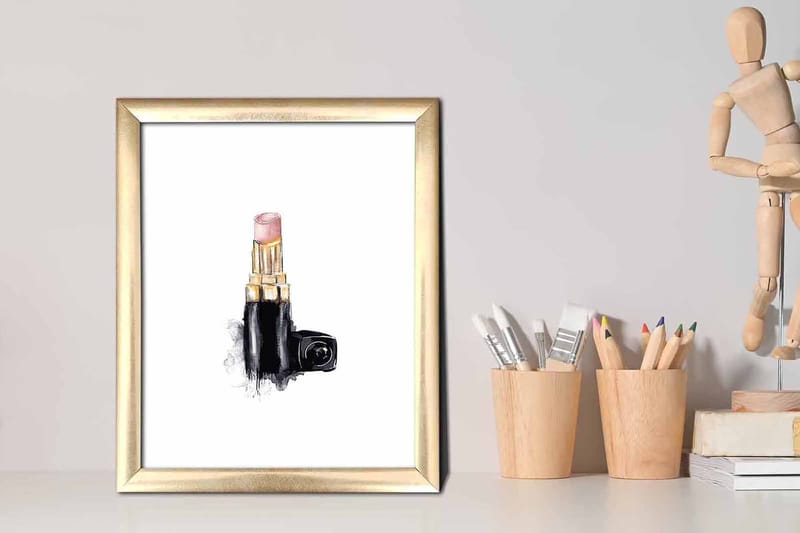 Taulu Abstract kehyksellä Monivärinen - 23,5x28,5 cm - Sisustustuotteet - Taulu & taide