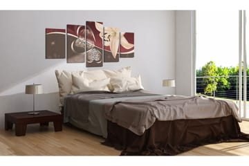 Taulu Abstraction With Lily 5 Pieces 200x100 - Artgeist sp. z o. o. - Sisustustuotteet - Taulu & taide - Canvas-taulu