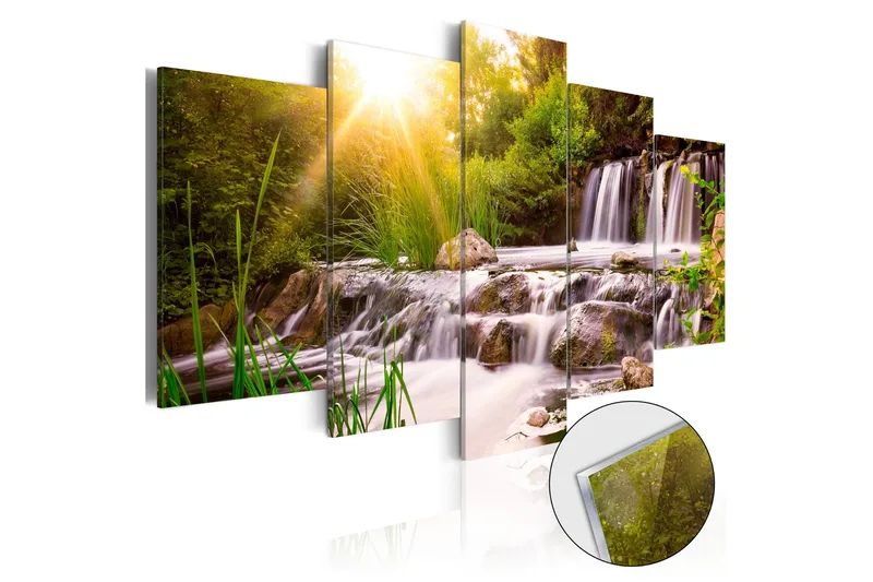 Taulu akryylillä Forest Waterfall 100x50, Artgeist sp. z o. o.