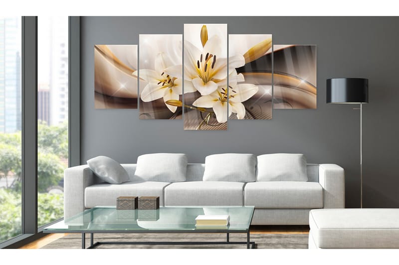 Taulu akryylillä Shiny Lily 100x50 - Artgeist sp. z o. o. - Sisustustuotteet - Taulu & taide