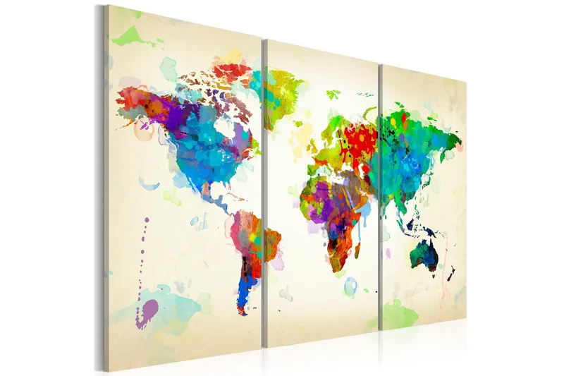 Taulu All Colors Of The World Triptych 60x40, Artgeist sp. z o. o.