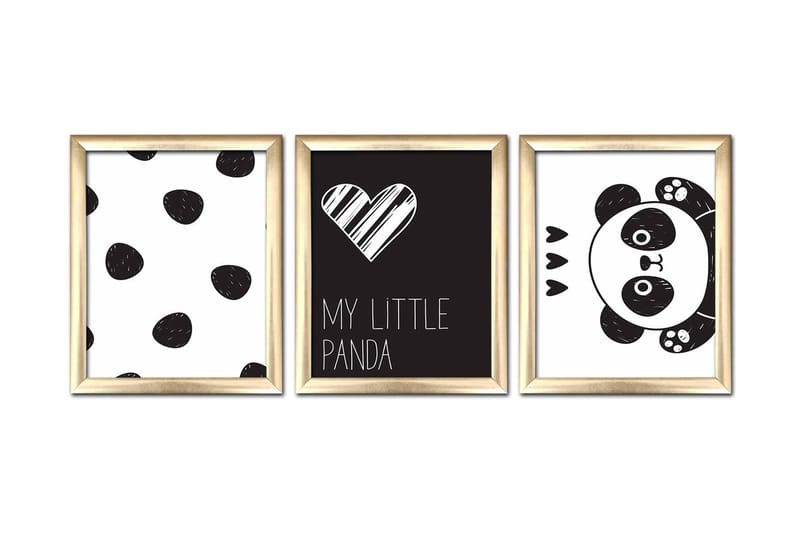 Taulu Animal kehyksellä 3-pak Monivärinen - 23,5x28,5 cm - Sisustustuotteet - Taulu & taide