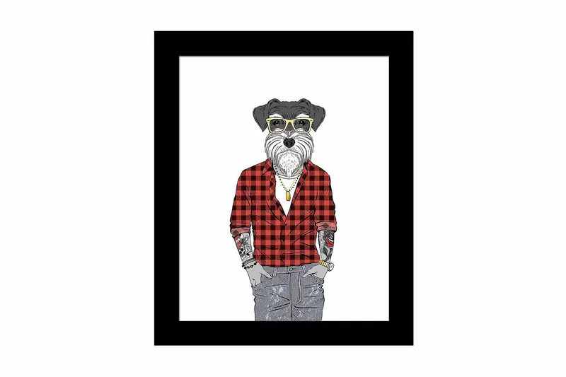 Taulu Animal kehyksellä Monivärinen, 23,5x28,5 cm