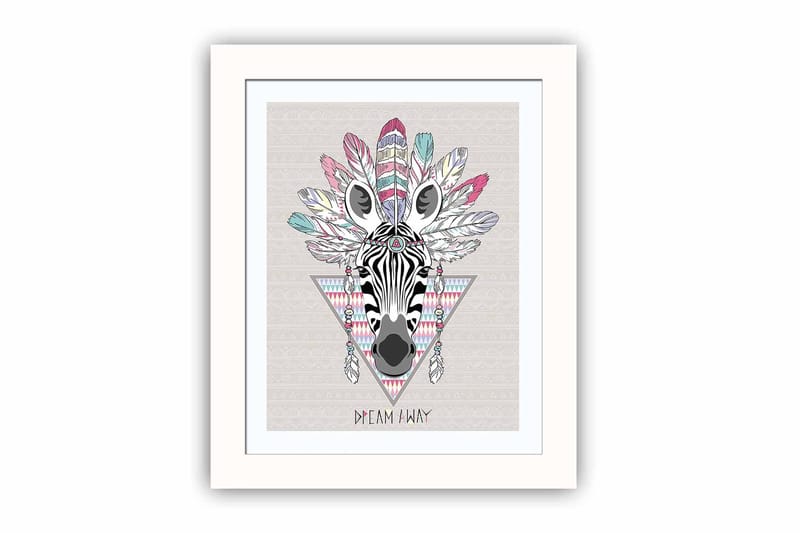 Taulu Animal kehyksellä Monivärinen, 23,5x28,5 cm