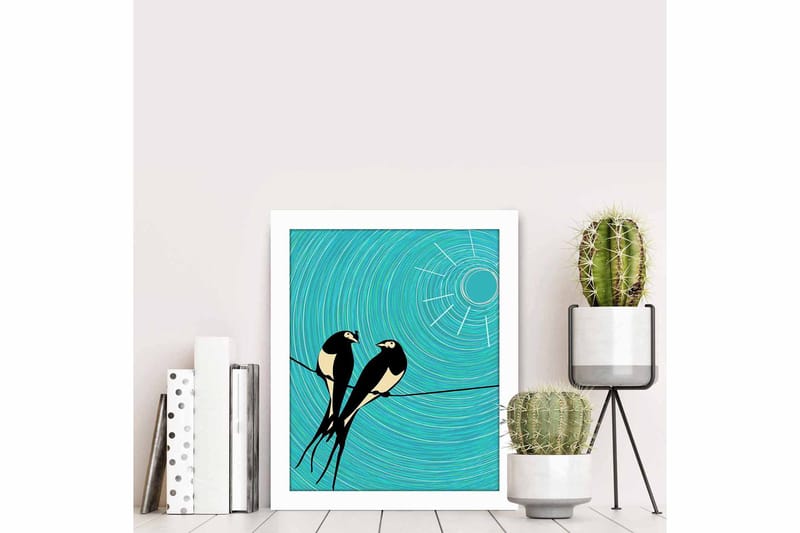 Taulu Animal kehyksellä Monivärinen - 23,5x28,5 cm - Sisustustuotteet - Taulu & taide