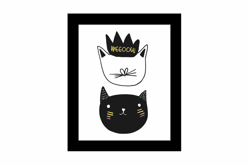 Taulu Animal kehyksellä Monivärinen - 23,5x28,5 cm - Sisustustuotteet - Taulu & taide