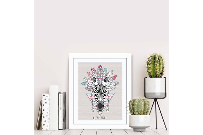 Taulu Animal kehyksellä Monivärinen - 23,5x28,5 cm - Sisustustuotteet - Taulu & taide