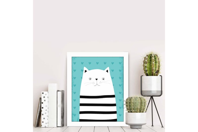 Taulu Animal kehyksellä Monivärinen - 23,5x28,5 cm - Sisustustuotteet - Taulu & taide