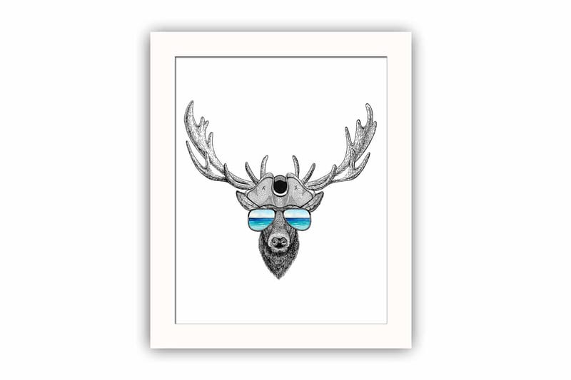 Taulu Animal kehyksellä Monivärinen - 23,5x28,5 cm - Sisustustuotteet - Taulu & taide