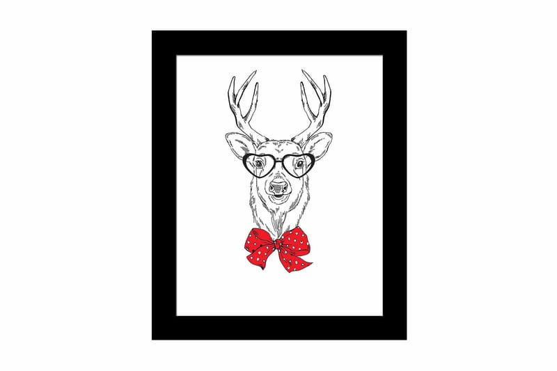 Taulu Animal kehyksellä Monivärinen - 23,5x28,5 cm - Sisustustuotteet - Taulu & taide