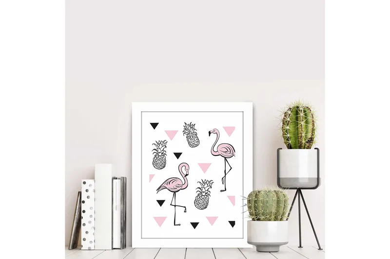 Taulu Animal kehyksellä Monivärinen - 23,5x28,5 cm - Sisustustuotteet - Taulu & taide
