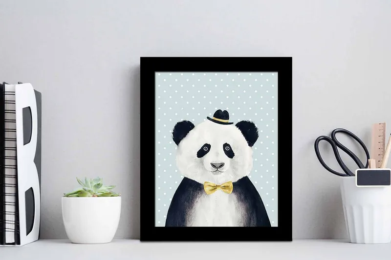 Taulu Animal kehyksellä Monivärinen - 23,5x28,5 cm - Sisustustuotteet - Taulu & taide