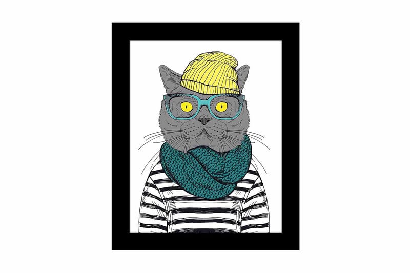 Taulu Animal kehyksellä Monivärinen, 23,5x28,5 cm