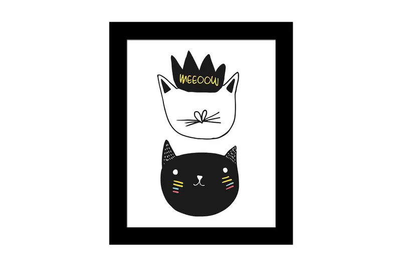 Taulu Animal kehyksellä Monivärinen, 23,5x28,5 cm