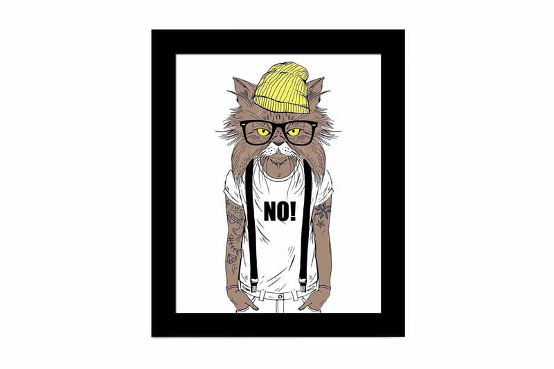 Taulu Animal kehyksellä Monivärinen, 23,5x28,5 cm