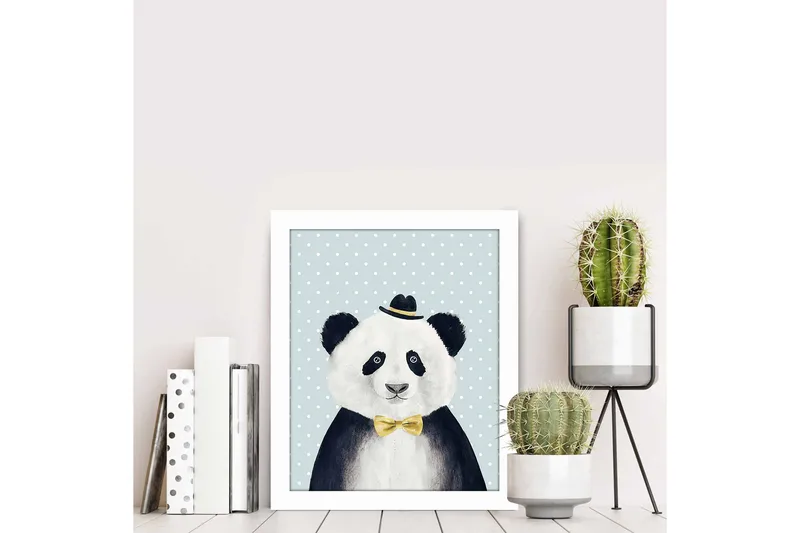 Taulu Animal kehyksellä Monivärinen - 23,5x28,5 cm - Sisustustuotteet - Taulu & taide