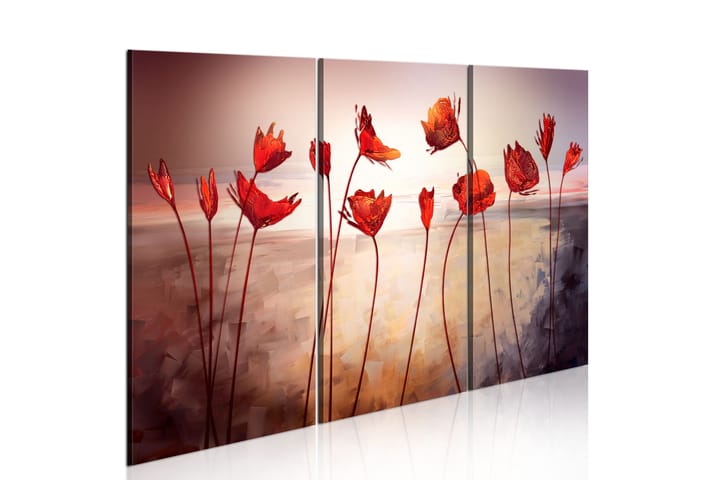 Taulu Bright red poppies 90x60 - Artgeist sp. z o. o. - Canvas-taulu - Seinäkoristeet