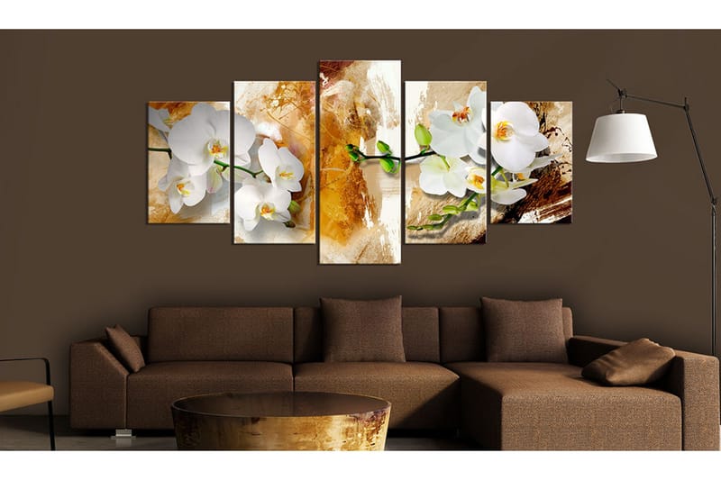 Taulu Brown Paint And Orchid 200x100 - Artgeist sp. z o. o. - Sisustustuotteet - Taulu & taide - Canvas-taulu