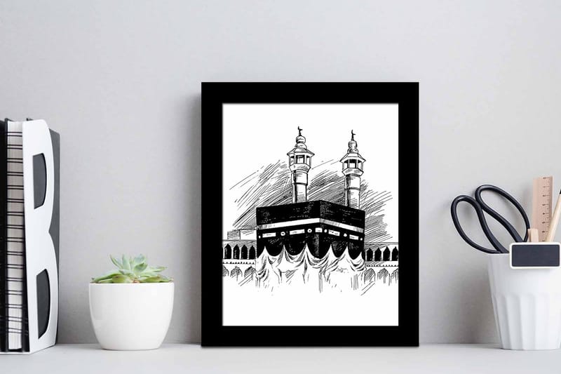 Taulu Building kehyksellä Monivärinen - 23,5x28,5 cm - Sisustustuotteet - Taulu & taide