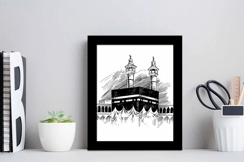 Taulu Building kehyksellä Monivärinen - 23,5x28,5 cm - Sisustustuotteet - Taulu & taide