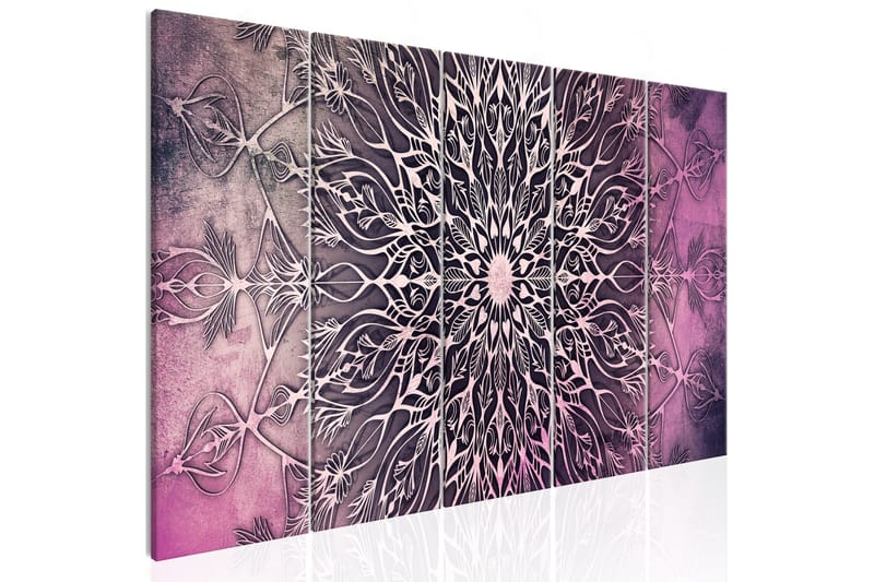 Taulu Center 5 Parts Narrow Pink 225x90, Artgeist sp. z o. o.