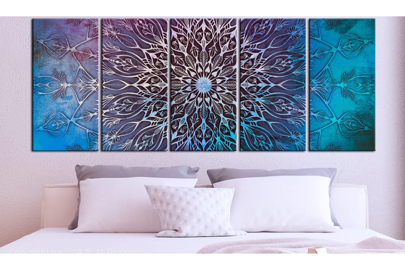 Taulu Center 5 Parts Narrow Blue 225x90 - Artgeist sp. z o. o. - Sisustustuotteet - Taulu & taide - Canvas-taulu