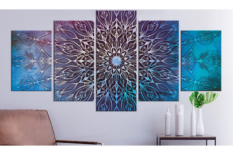 Taulu Center 5 Parts Wide Blue 200x100 - Artgeist sp. z o. o. - Sisustustuotteet - Taulu & taide - Canvas-taulu