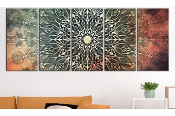 Taulu Center 5 Parts Narrow Green 200x80 - Artgeist sp. z o. o. - Sisustustuotteet - Taulu & taide - Canvas-taulu