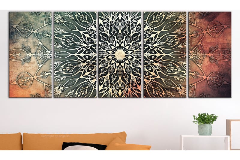 Taulu Center 5 Parts Narrow Green 200x80 - Artgeist sp. z o. o. - Sisustustuotteet - Taulu & taide - Canvas-taulu