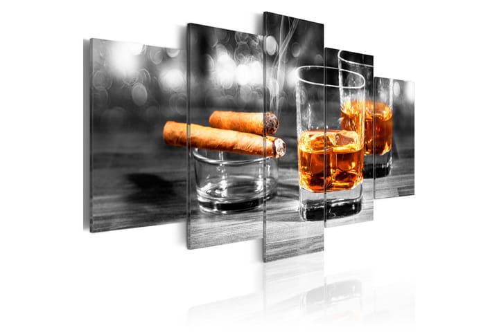 Taulu Cigars And Whiskey 100x50 - Artgeist sp. z o. o. - Canvas-taulu - Seinäkoristeet