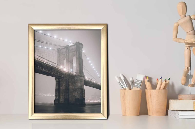 Taulu City kehyksellä Monivärinen - 23,5x28,5 cm - Sisustustuotteet - Taulu & taide