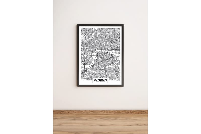 Taulu City kehyksellä Monivärinen - 36x51 cm - Sisustustuotteet - Taulu & taide