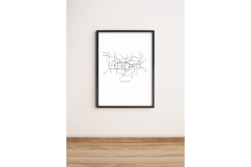 Taulu City kehyksellä Monivärinen - 36x51 cm - Sisustustuotteet - Taulu & taide